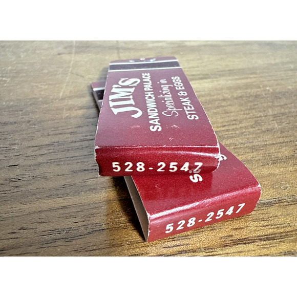 Jim’s Sandwich Palace Dallas TX Restaurant Matchbooks The Original Market Diner - Picture 5 of 7